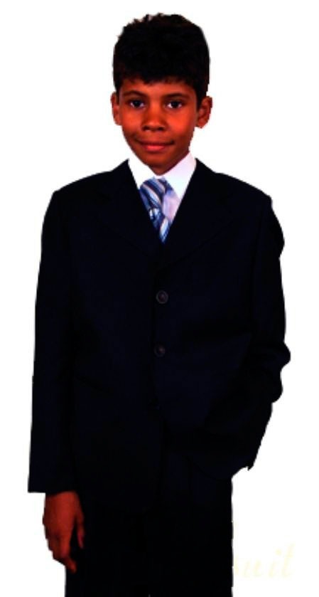 Super 150's Italian super fine wool feel Kids Sizes poly~rayon Black Suit Perfect For Children's wedding outfits For Children's