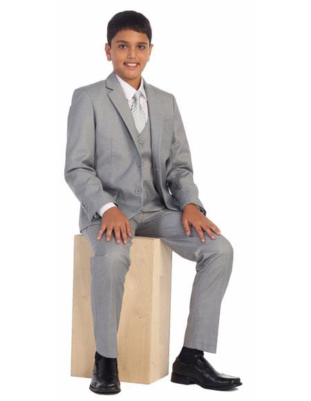 children's gray cotton suit