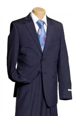 Boys Navy Pinstripe Designer Suit