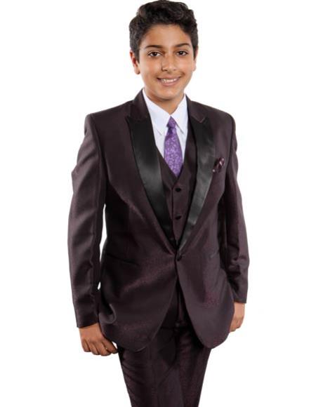 Purple suits for children wedding outfit online sale – Boysuitusa