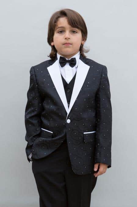 Men's Cheap Priced Designer Fashion Dress Casual Blazer On Sale Black Colored Notch Lapel Children's Blazer ~ Sport Coat + Jacket Only Perfect For Toddler Wedding Attire Outfits