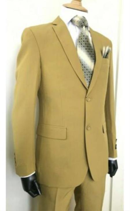 Camel Khaki 2 Button Suits