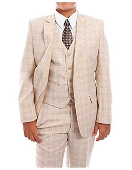 Taupe Coloe Check Suit