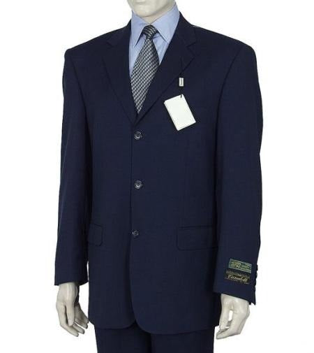 3 Button style Dark Navy Blue Suit For Men HIGH GRADE Super 150's Wool Made In Spain 1