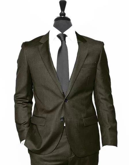 Two Button 2020 New Formal Style Vested 3 Pieces Summer Linen Wedding/Groom/Groomsmen Suit Jacket & Pants & Vest Chocolate Dark Brown Linen Suit Fabric Summer Casual Look 1