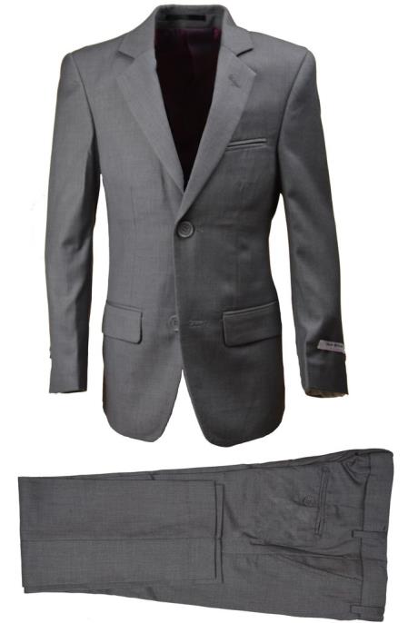 Two Button Light Gray Suit