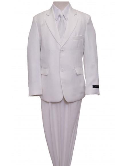 Two Button White Vested Suits