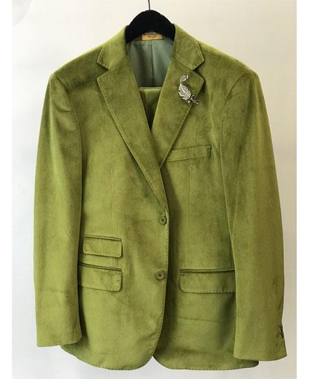 Mens Velvet ~ Velour Sport Coat Mint ~ Green ~ Lime Mens blazer Ticket Pocket Fashion Casual velour Mens blazer Jacket