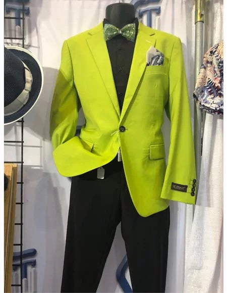Mens Neon Green ~ Bright Lime Green Blazer ~ Sport Coat 1