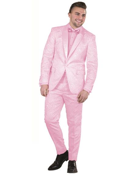 Children's Raspberry One Button Paisley Floral Prom ~ Wedding Suit